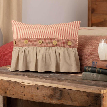 Rory Schoolhouse Red Ruffled Pillow 14x18 VHC Brands - The Fox Decor